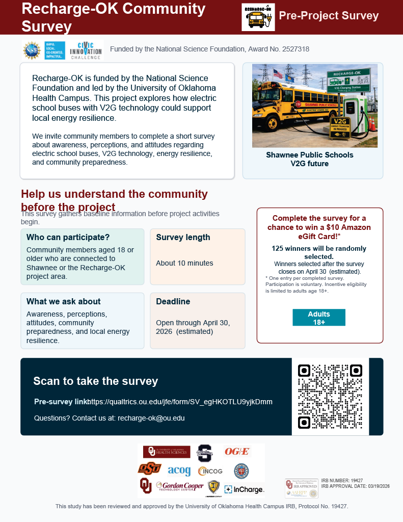 Recharge-OK Community Survey Flyer